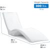 imageStep2 Vero Adjustable Back inPool Lounger with Storage Pool Chair Weighted WhiteWeighted