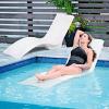 imageStep2 Vero Adjustable Back inPool Lounger with Storage Pool Chair Weighted WhiteWeighted