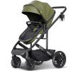 imageBaby Stroller with Newborn Bassinet BabyInfant Strollers w ConvertibleReversible Seat ampamp Cup Holder Coches para Bebes 2in1 RearFacing Pram OneHand Quick Fold 516M Green