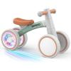 imageSEREED Colorful Lighting Baby Balance Bike Toys for 1 Year Old Boys Girls 1224 Month Toddler Balance Bike with 4 Silence Wheels First Birthday Gift PinkGreen