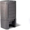 imageStep2 Lakewood Rain Barrel with Stand Outdoor Water Conservation Container Holds 60 Gallons Brown