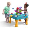 imageStep2 Summer Showers Splash Tower Water Table for Kids Outdoor Kids Water Sensory Table Ages 15 Years Old 8 Piece Water Toy Accessories Blue ampamp GreenLazy Maze River Run Water Table