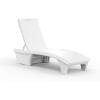 imageStep2 Vero Adjustable Back inPool Lounger with Storage Pool Chair Weighted WhiteAdjustable