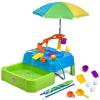 imageStep2 Waterpark Wonders TwoTier Water Table Kids Water Activity Sensory Playset Comes with Umbrella Summer Outdoor Toys 11 Piece Water Toy Accessories for Toddlers 15 Years Old