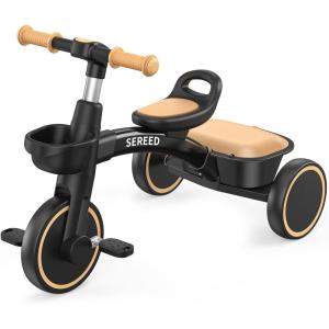 imageSEREED Tricycle for 25 Toddler Toys 23 Year Old Girl Boy Gifts Adjustable Toddler Bike Age 24 Birthday Gift RedYellow