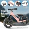 imageSEREED Toddler Balance Bike 2 Year Old No Pedal Kids Bicycle Toys for 25 Years Old ToolFree Adjustment Customize Plate with Stickers Gift for 23 Boys Girls BlackPink