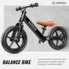 imageSEREED Toddler Balance Bike 2 Year Old No Pedal Kids Bicycle Toys for 25 Years Old ToolFree Adjustment Customize Plate with Stickers Gift for 23 Boys Girls BlackBlack