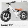imageSEREED Toddler Balance Bike 2 Year Old No Pedal Kids Bicycle Toys for 25 Years Old ToolFree Adjustment Customize Plate with Stickers Gift for 23 Boys Girls BlackWhite