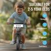 imageSEREED Toddler Balance Bike 2 Year Old No Pedal Kids Bicycle Toys for 25 Years Old ToolFree Adjustment Customize Plate with Stickers Gift for 23 Boys Girls BlackBlack