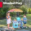 imageStep2 Grill ampamp Go BBQ Cart with Lights and Sounds for Kids Play Toy for Toddlers Ages 3 Years Old Durable Easy Assembly BlueGray