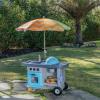 imageStep2 Grill ampamp Go BBQ Cart with Lights and Sounds for Kids Play Toy for Toddlers Ages 3 Years Old Durable Easy Assembly BlueGray