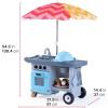 imageStep2 Grill ampamp Go BBQ Cart with Lights and Sounds for Kids Play Toy for Toddlers Ages 3 Years Old Durable Easy Assembly BlueGray