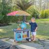 imageStep2 Grill ampamp Go BBQ Cart with Lights and Sounds for Kids Play Toy for Toddlers Ages 3 Years Old Durable Easy Assembly BlueGray