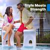 imageStep2 inPool Stool OutdoorIndoor Waterproof Patio Furniture Bar Stool Pool Lounge Chair Made of Durable Resin Weighted White