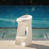 imageStep2 inPool Stool OutdoorIndoor Waterproof Patio Furniture Bar Stool Pool Lounge Chair Made of Durable Resin Weighted White