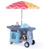 imageStep2 Grill ampamp Go BBQ Cart with Lights and Sounds for Kids Play Toy for Toddlers Ages 3 Years Old Durable Easy Assembly BlueGray