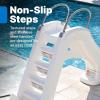 imageStep2 Vero Pool Slide OutdoorIndoor Waterproof Patio Furniture NonSlip Steps Hose Attachment Made of Durable Plastic 4 Feet White