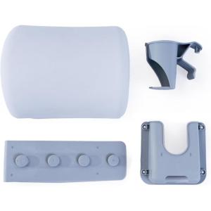 imageStep2 Mondello Pool Accessories Set  Compatible with Mondello Lounger and Mondello Chair Waterproof Pool ampamp Patio Furniture  Lounger Pillow Adaptable Cup Holder and Phone Holder Gray