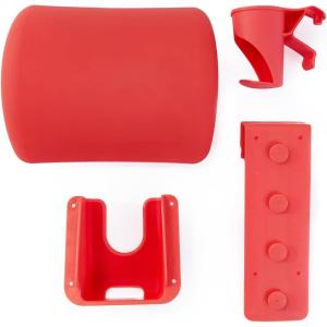 imageStep2 Mondello Pool Accessories Set  Compatible with Mondello Lounger and Mondello Chair Waterproof Pool ampamp Patio Furniture  Lounger Pillow Adaptable Cup Holder and Phone Holder Living Coral