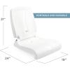 imageStep2 Vero Pool Lounger and Folding Adult Flip Seat Bundle OutdoorIndoor Waterproof Patio Furniture Provides Back Support When Sitting Made of Durable Plastic WhiteWhiteWhite
