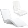 imageStep2 Vero Pool Lounger and Folding Adult Flip Seat Bundle OutdoorIndoor Waterproof Patio Furniture Provides Back Support When Sitting Made of Durable Plastic WhiteWhiteWhite