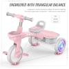 imageSEREED Colorful Lighting Toddler Tricycle for 25 Years Old Boys Girls Adjustable SeatampampHandlebar Trike Removable Basket Birthday Gift Idea for Kids Ages 2 PurplePink