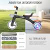 imageSEREED Colorful Lighting Toddler Tricycle for 25 Years Old Boys Girls Adjustable SeatampampHandlebar Trike Removable Basket Birthday Gift Idea for Kids Ages 2 PurpleBlack