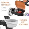 imageSEREED Colorful Lighting Toddler Tricycle for 25 Years Old Boys Girls Adjustable SeatampampHandlebar Trike Removable Basket Birthday Gift Idea for Kids Ages 2 PurpleBlack