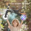 imageSEREED Colorful Lighting Toddler Tricycle for 25 Years Old Boys Girls Adjustable SeatampampHandlebar Trike Removable Basket Birthday Gift Idea for Kids Ages 2 PurpleBlack