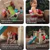 imageStep2 Woodland Climber II Kids Playset Ages 2 6 Years Old Toddler Slide and Climbing Wall Outdoor Playground for Backyard Sturdy Plastic Frame Easy Set Up