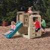 imageStep2 Woodland Climber II Kids Playset Ages 2 6 Years Old Toddler Slide and Climbing Wall Outdoor Playground for Backyard Sturdy Plastic Frame Easy Set Up