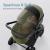 imagenewyoo Bassinet Stroller for Infant Nestro 516M Convertible BabyToddler Strollers w Reversible Seat ampamp Cup Holder Coches para Bebes 2in1 RearFacing Pram OneHand Quick Fold BlackGreen