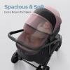 imagenewyoo Bassinet Stroller for Infant Nestro 516M Convertible BabyToddler Strollers w Reversible Seat ampamp Cup Holder Coches para Bebes 2in1 RearFacing Pram OneHand Quick Fold BlackPink