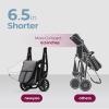 imagenewyoo Bassinet Stroller for Infant Nestro 516M Convertible BabyToddler Strollers w Reversible Seat ampamp Cup Holder Coches para Bebes 2in1 RearFacing Pram OneHand Quick Fold BlackGrey