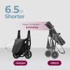 imagenewyoo Bassinet Stroller for Infant Nestro 516M Convertible BabyToddler Strollers w Reversible Seat ampamp Cup Holder Coches para Bebes 2in1 RearFacing Pram OneHand Quick Fold BlackBlack