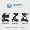 imagenewyoo Bassinet Stroller for Infant Nestro 516M Convertible BabyToddler Strollers w Reversible Seat ampamp Cup Holder Coches para Bebes 2in1 RearFacing Pram OneHand Quick Fold BlackBlack
