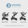 imagenewyoo Bassinet Stroller for Infant Nestro 516M Convertible BabyToddler Strollers w Reversible Seat ampamp Cup Holder Coches para Bebes 2in1 RearFacing Pram OneHand Quick Fold BlackGrey