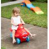 imageStep2 Sky Rider Kids Push Car Foot Powered Ride On Toy Practice Balance with 4 Wheels Track Not Included Made of Durable Plastic Max Weight 50 lbs for Toddlers 25 Years Old Red