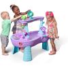imageStep2 Rain Showers Splash Pond Water Table with Cover Kids Water and Sand Activity Sensory Playset Summer Outdoor Toys 13Piece Water Toy Accessories for Toddlers 15 Years Old Blue ampamp GreenRain Showers  Unicorns