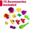 imageStep2 Rain Showers Splash Pond Water Table with Cover Kids Water and Sand Activity Sensory Playset Summer Outdoor Toys 13Piece Water Toy Accessories for Toddlers 15 Years Old Blue ampamp GreenRain Showers Splash Pond with Cover