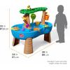 imageStep2 Rain Showers Splash Pond Water Table with Cover Kids Water and Sand Activity Sensory Playset Summer Outdoor Toys 13Piece Water Toy Accessories for Toddlers 15 Years Old Blue ampamp GreenTropical Rainforest