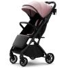 imagenewyoo GlideTow TR18M Compact Travel Stroller for Toddlers Lightweight ampamp Airplane Ready Stroller for BabyInfant w Telescoping Handle and Cup Holder OneHand Quick Fold Near Flat Recline Seat GrayPink