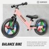 imageSEREED Toddler Balance Bike 2 Year Old No Pedal Kids Bicycle Toys for 25 Years Old ToolFree Adjustment Customize Plate with Stickers Gift for 23 Boys Girls White LightingPink Lighting