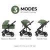 image:imagenewyoo Infant Stroller with Bassinet Mode Nestro 516M Convertible Baby Strollers with Reversible Seat amp Cup Holder Coches para Bebes 2in1 RearFacing Pram Warm TaupeMuted Olive
