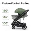 image:imagenewyoo Infant Stroller with Bassinet Mode Nestro 516M Convertible Baby Strollers with Reversible Seat amp Cup Holder Coches para Bebes 2in1 RearFacing Pram Warm TaupeMuted Olive