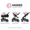 image:imagenewyoo Infant Stroller with Bassinet Mode Nestro 516M Convertible Baby Strollers with Reversible Seat amp Cup Holder Coches para Bebes 2in1 RearFacing Pram Warm TaupePink