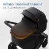 image:imagenewyoo Infant Stroller with Bassinet Mode Nestro 516M Convertible Baby Strollers with Reversible Seat amp Cup Holder Coches para Bebes 2in1 RearFacing Pram Warm TaupeBlack