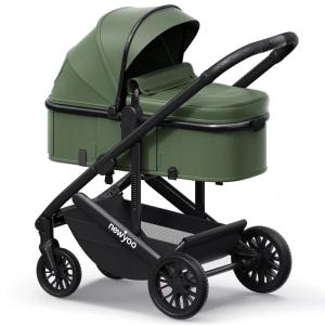 image:imagenewyoo Infant Stroller with Bassinet Mode Nestro 516M Convertible Baby Strollers with Reversible Seat amp Cup Holder Coches para Bebes 2in1 RearFacing Pram Warm TaupeMuted Olive
