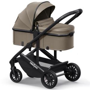 image:imagenewyoo Infant Stroller with Bassinet Mode Nestro 516M Convertible Baby Strollers with Reversible Seat amp Cup Holder Coches para Bebes 2in1 RearFacing Pram Warm TaupeWarm Taupe
