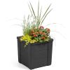 image:imageStep2 Lakewood Planter Box 2Pack Planters for Indoor or Outdoor Plants Gardening and Flower Pot for Patio or Porch Durable Plastic BlackBlack